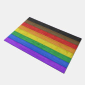 Paillasson Drapeau gay pride inclusif SlipperyJoe ru texturé (Incliné)