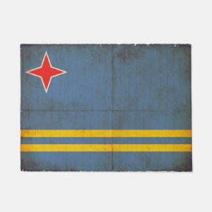 Paillasson Drapeau grunge d'Aruba (Pays-Bas)