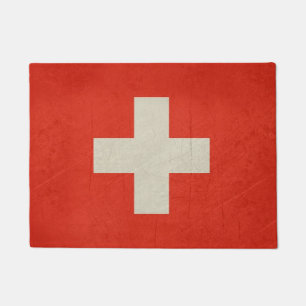 Paillasson Drapeau grunge d'État souverain de la Suisse