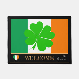Paillasson Drapeau irlandais et irlandais, matelas Shamrock/s