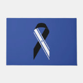 Paillasson Drapeau Israël noir ruban bleu (Devant)