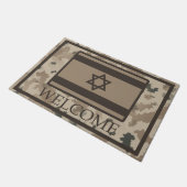 Paillasson Drapeau Israélien Sur Camo Du Désert - Bienvenue (Incliné)