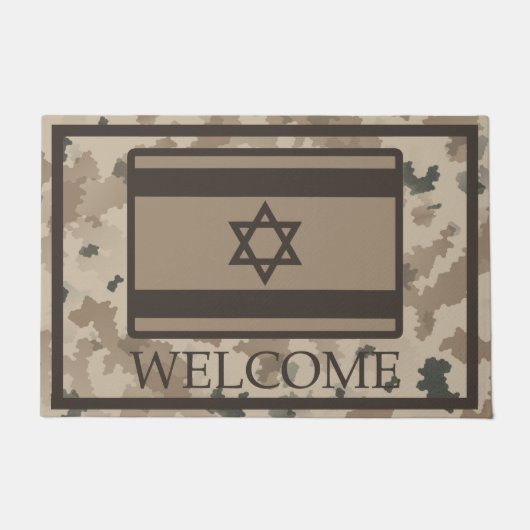 Paillasson Drapeau Israélien Sur Camo Du Désert - Bienvenue (Devant)