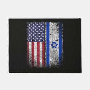 Paillasson Drapeau Israélo-Américain Israël États-Unis Racine