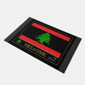 Paillasson Drapeau libanais mat, Drapeau libanais noir (Incliné)