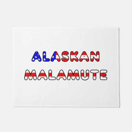 Paillasson drapeau malamute d'Alaska de nom (Devant)
