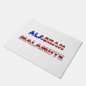 Paillasson drapeau malamute d'Alaska de nom (Incliné)