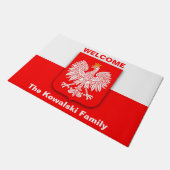 Paillasson Drapeau Pologne Patriotique Polska Voyage Aigle Wi (Incliné)