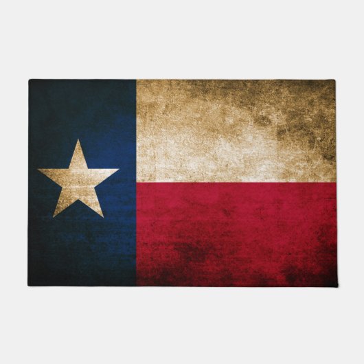 Paillasson Drapeau rustique vintage du Texas (Devant)
