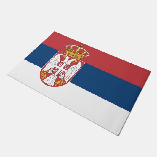 Paillasson Drapeau Serbie (Incliné)