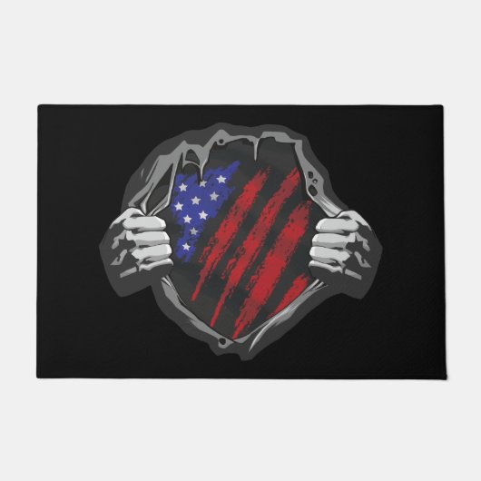 Paillasson Drapeau superhero USA (Devant)