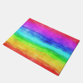 Paillasson Drapeau symbole de fierté donnant une forme de dis (Incliné)