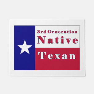 Paillasson Drapeau texan natif de 3e génération
