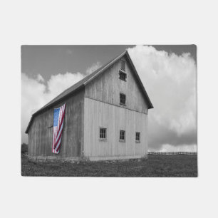 Paillasson Drapeaux de nos agriculteurs - grange avec le