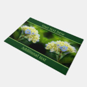 Paillasson Dreamy Blue Hydrangea Flower Personnalisé (Incliné)