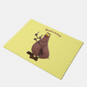 Paillasson Drôle affamé pulette affamée dessin animé (Incliné)