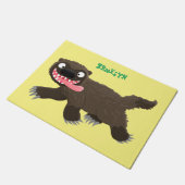 Paillasson Drôle animal avide de carcajou (Incliné)