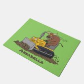 Paillasson Drôle bulldozer de conduite de taureaux (Incliné)