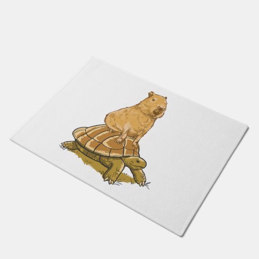 Paillasson Drôle Capybara Animal Turtle Cute Capybara (Incliné)