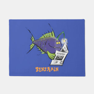 Paillasson Drôle caricature de poisson de pêcheur