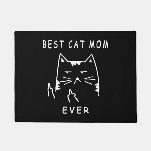 Paillasson drôle chat meilleure maman chat jamais memei avec (Devant)