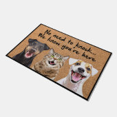 Paillasson Drôle Chien Et Chat Doormat, Mignonne Animal Mat E (Incliné)