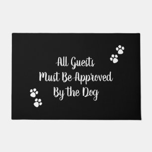 Paillasson Drôle Chien Paws et textos de salutation invités