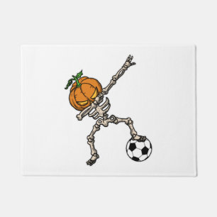 Paillasson Drôle Dabbing Citrouille Head Soccer Idée cadeau