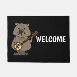 Paillasson Drôle de Wombat dans le dessin de Banjo