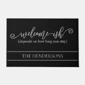 Paillasson Drôle Dépend Combien De Temps Vous Restez Accueil (Devant)