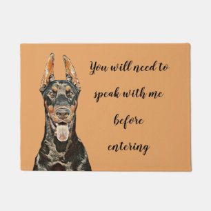 Paillasson Drôle Doberman Pinscher Doormat