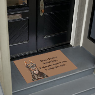 Paillasson Drôle Doberman Pinscher Doormat