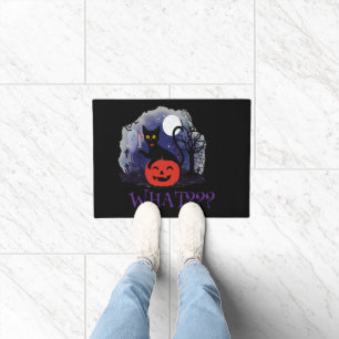 Paillasson Drôle Halloween Bewitched Chat noir Quoi?