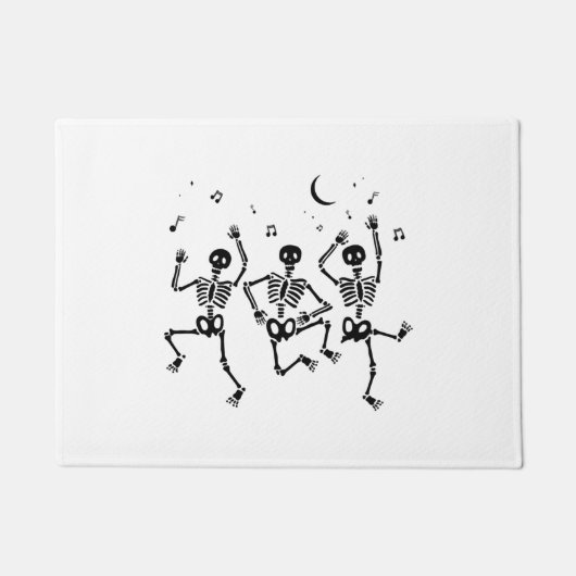 Paillasson Drôle Halloween Danser Skeletons Happy Halloween (Devant)