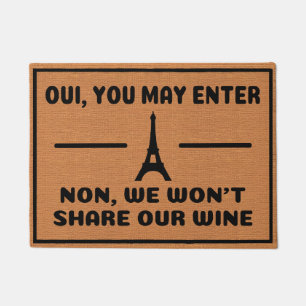 Paillasson Drôle Humour de vin français rustique minimaliste