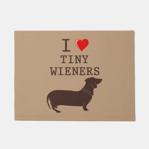 Paillasson Drôle J'Aime Petit Chien Dachshund Wiener