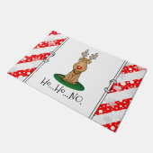 Paillasson Drôle Jingle Ce Chien Rinde Du Nez Rouge Mignonne (Incliné)