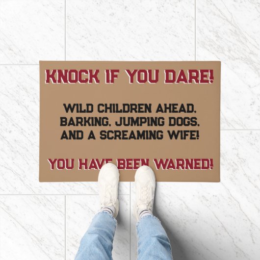 Paillasson Drôle Knock Si Tu Oses (Intérieur)