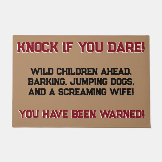 Paillasson Drôle Knock Si Tu Oses (Devant)