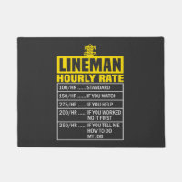 Drôle Lineman Horaire Noir Porte Mat