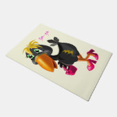 Paillasson Drôle mat avec Oiseau Moderne (Incliné)