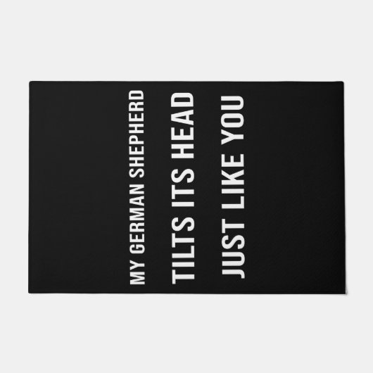 Paillasson Drôle mat pour berger allemand ! (Devant)
