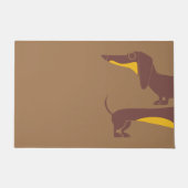 Paillasson Drôle mignon dachshund pour parent chien long (Devant)