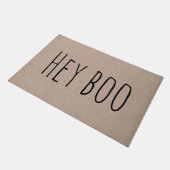 Paillasson Drôle mignon Hey boo Halloween moderne flirty door (Incliné)