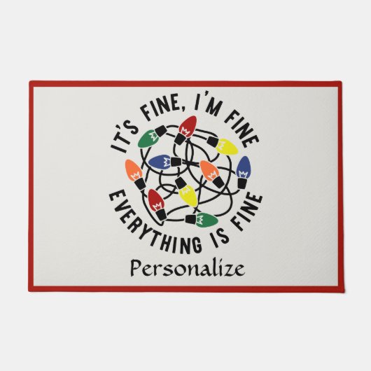 Paillasson Drôle Noël Léger Citation Humour de vacances (Devant)