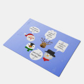 Paillasson Drôle Nous vous souhaitons un joyeux Noël (Incliné)