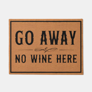 Paillasson Drôle Partir Vin Humour Rustique Brown Doormat