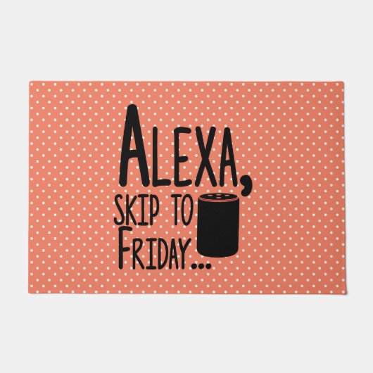 Paillasson Drôle Passer au vendredi Mat de porte (Devant)