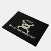 Paillasson Drôle Pirate Skull Landlubber Welcome Doormat (Incliné)