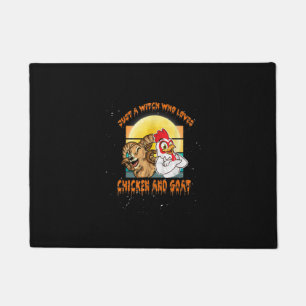 Paillasson Drôle poulet et chèvre Halloween Costume cadeau